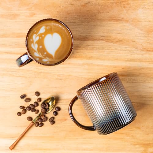 Ceramic Coffee Mugs Set of 6 (Cocoa Mocha / 14 OZ (Set of 6))