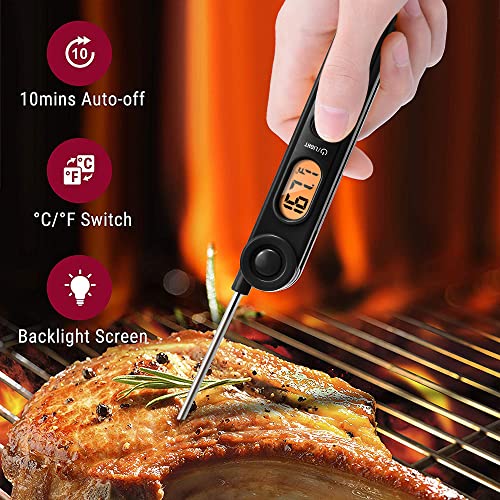 TempSwift Digital Meat Thermometer with Temperature Indicator (Pitch-black)