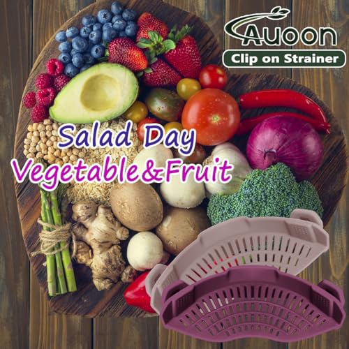Clip On Strainer Silicone for Pots (Cherry / Standard 8.86 x 3.55 in)