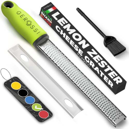 Stainless Steel Cheese Grater & Lemon Zester w (Green)