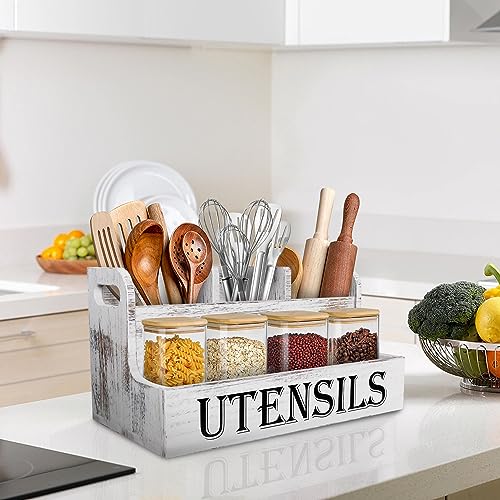 Extra Large Kitchen Utensils Holder (White)