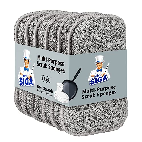 Dual Sided Scrub Sponges (6.5*3.8*1.0 in)