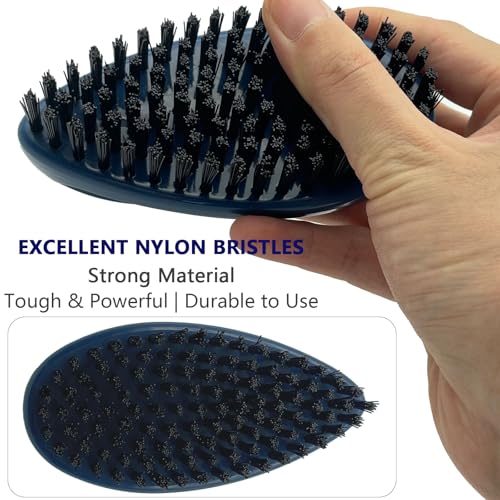Small Scrub Brush with Nylon Bristles Heavy Duty Cleaning Brush (Deep Blue)