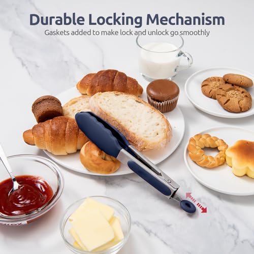 Kitchen Tong for Cooking (Midnight Blue / 7 inch)