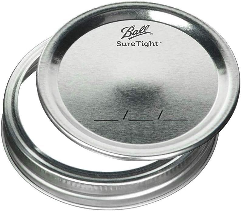 Wide Mouth Glass Mason Jars with Lids and Bands (Quart / 32 Oz (Pack of 3))