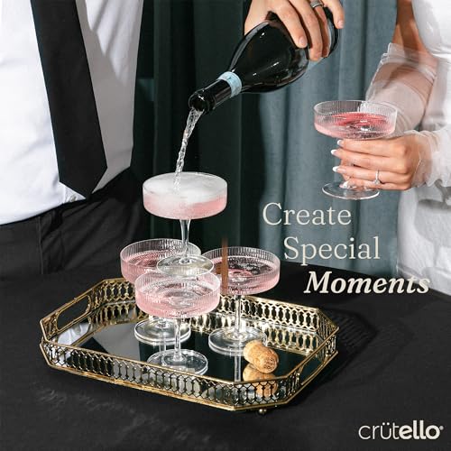 Champagne Coupe Glasses (Blush Pink)