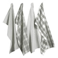 100% Cotton Kitchen Dish Cloths (13"x28" - 4 Pack / 02: Grey)