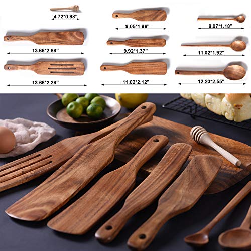 Spurtle Set Wooden Spurtle Set of 9 (Teak Wood Spurtle-9PCS)