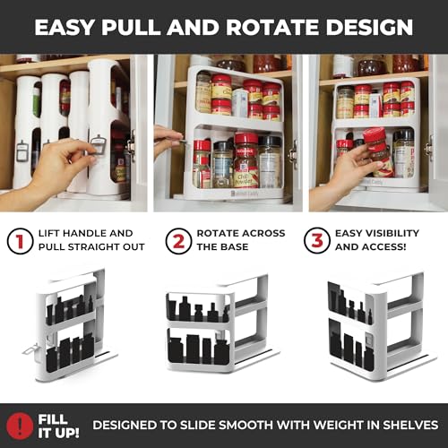 Spice Rack Organizer for Cabinet (Cabinet Caddy)