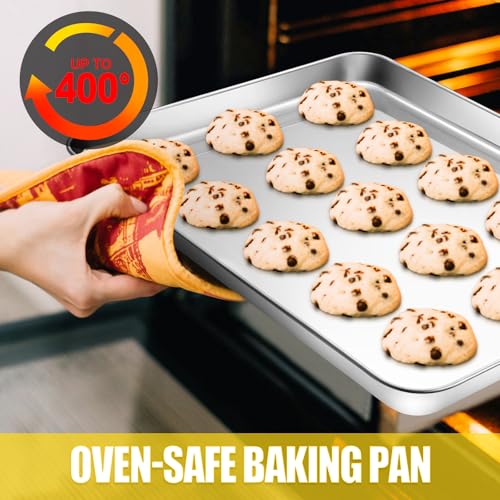Baking Sheet Cookie Sheet (Half Sheet Pans-17.3''x12.3'')