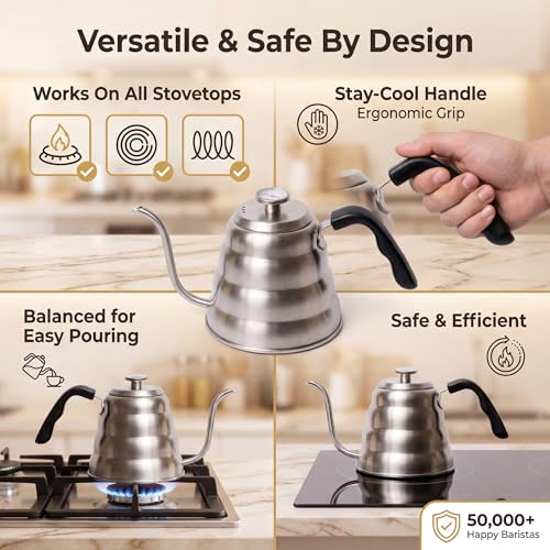 Gooseneck Kettle (Silver / 1.2L)