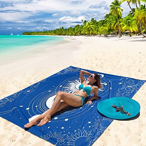 Beach Blanket Mat Waterproof Sandproof for 2 (Bluesun / 120" X 108"（1-8person）)