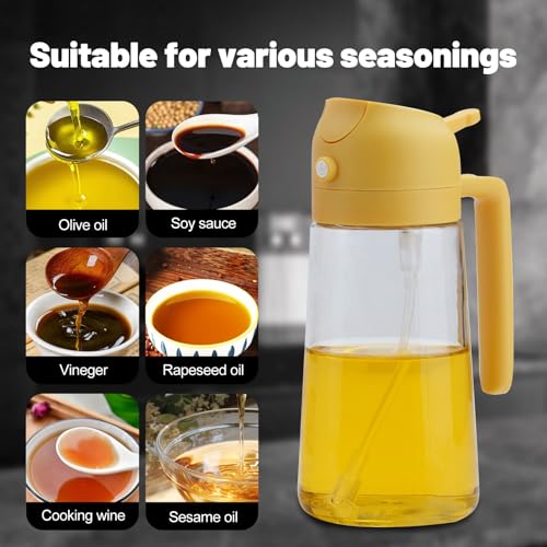 16 Oz 470 Ml Oil Dispenser For Kitchen Spray (yellow)