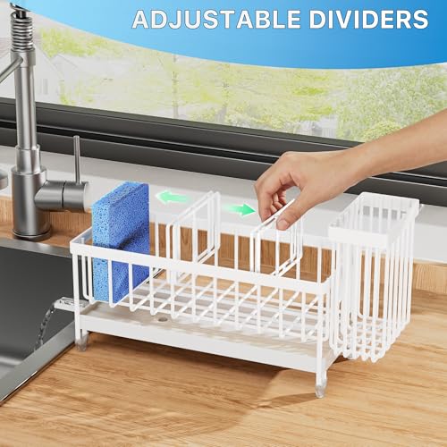 Sponge Holder for Kitchen Sink (Cool White)