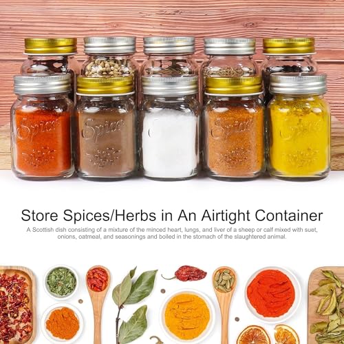 30 Pack 4oz Glass Mason Spice Jars (clear)