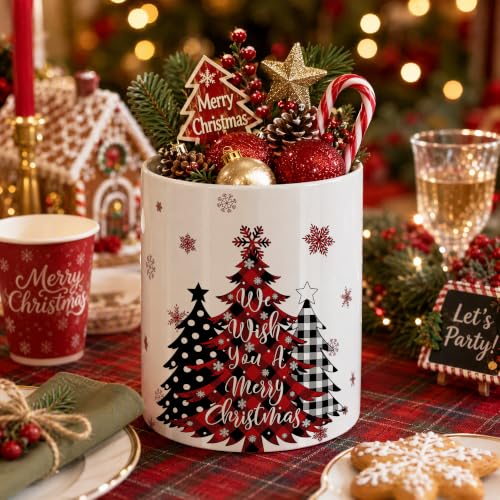 Christmas Tree Ceramic Utensil Crock (Christmas)