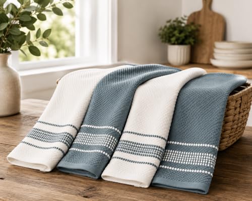 Kitchen Towels (Blue/White Dobby)