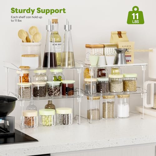 Acrylic Cabinet Organizer Shelf (clear / 4 pack)