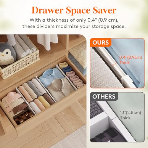 14 Pack 4" High Drawer Divider (4"H, 10.5-16.5"L)