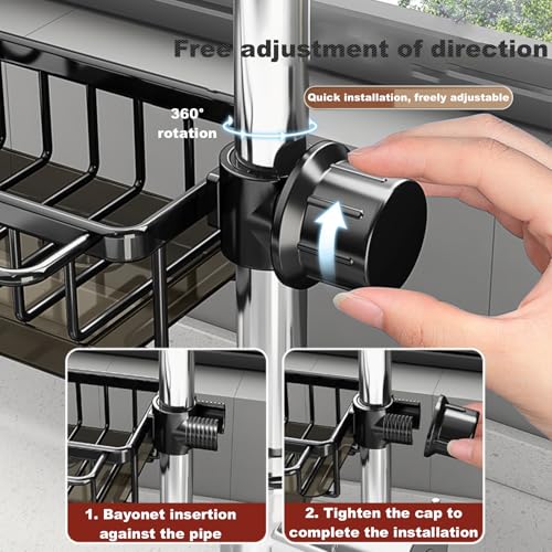 Sink Organizer Rack (Black / Left)
