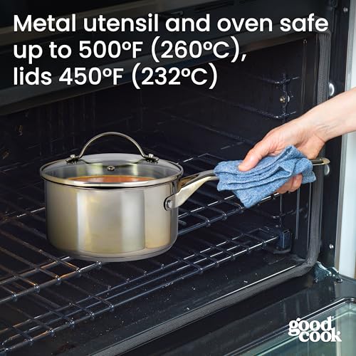 Stainless Steel Sauce Pan with Strainer Lid Oven (2.5-Quarts)