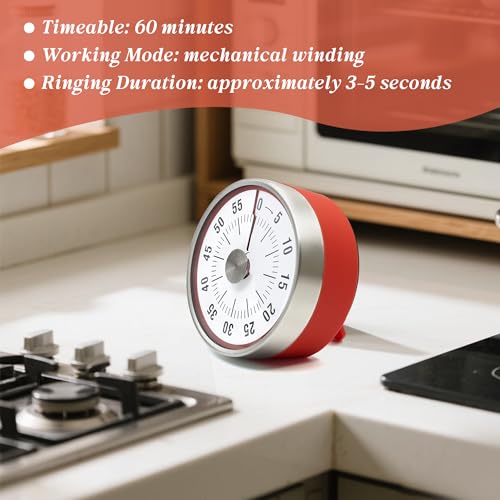 Kitchen Timer for Cooking (Red)