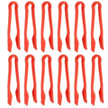 12 Pcs Toaster Tongs (8 Inch / Red)