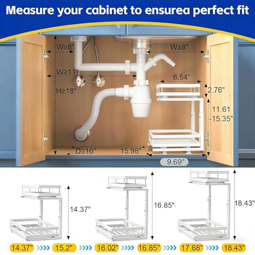 2 Tier Metal L (White / 2 Pack)