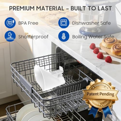 Flour Funnel for Kitchen Aid Accessories and Attachments (White)