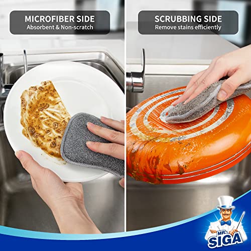 Dual Sided Scrub Sponges (6.5*3.8*1.0 in)