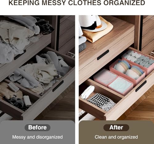 Drawer Organizer for Clothing (Pink / 15 Pack)