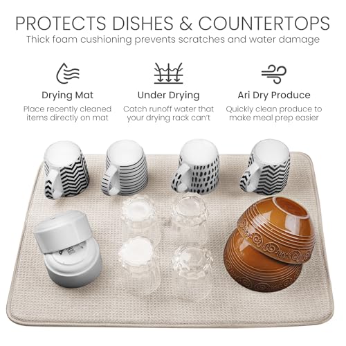 Dish Drying Mat (Ivory / 17" x 24")