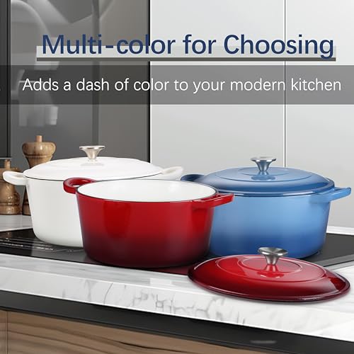 7QT Enameled Dutch Oven (7 QT-Round / White)