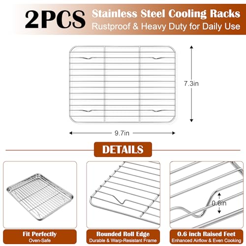 Small Baking Sheet with Wire Rack (10.5''x8.3'')
