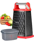 Cheese Grater with Handle (10 inch / Couating red)