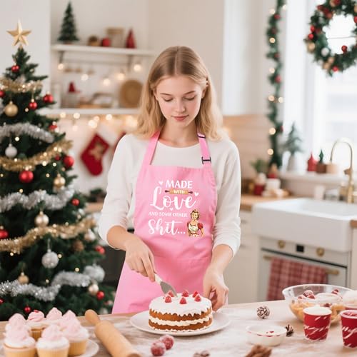 Christmas Matching Aprons for Couples (Retro Modern)
