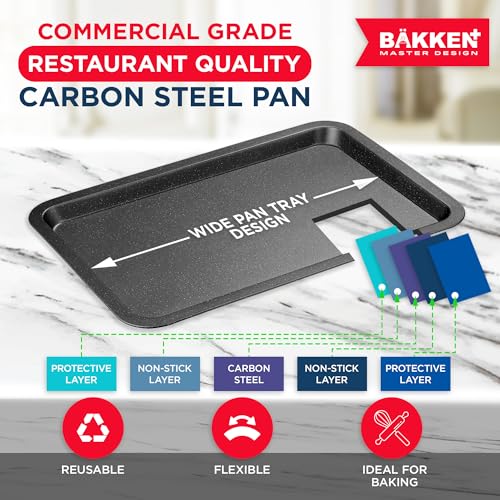 BAKKEN Kitchen Baking Pans (1 Piece Set / Gray Marble)