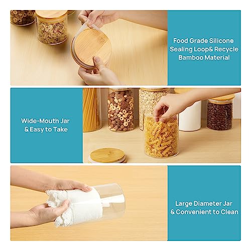 Glass Food Storage Jars (7 Pack (15 oz - 74 oz))
