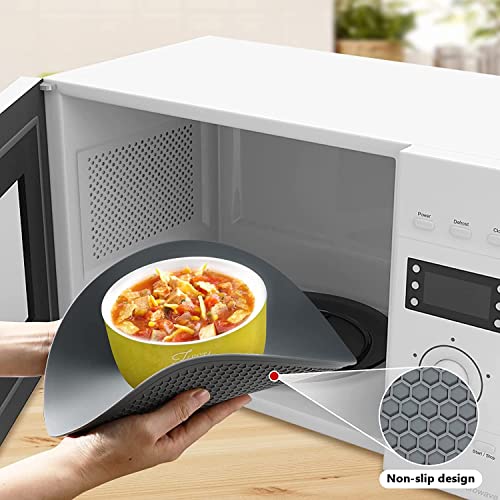 Microwave Splatter Cover for Food & Silicone Mat (Grey Cover & Mat 10.5 Inch)