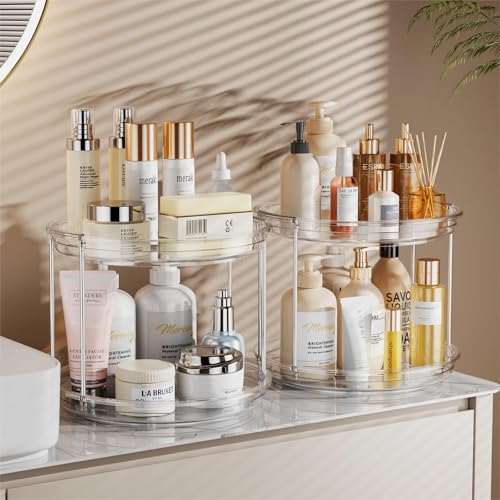 Rotating Makeup Organizer for Vanity (Clear / 10.6in 1 Pack)