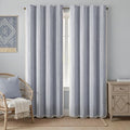 Blue 100% Boho Blackout Curtains 90 Inch 2 Panels with Tassels (Blue / 52"W x 90"L (Pack of 2))