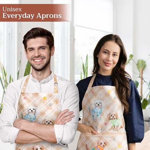 Aprons for women with Pocket 100% Cotton Pack of 1 (129 - Let’s Play)
