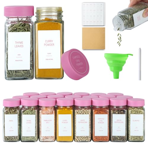 Pink Spice Jars with Label (Pink / 48)