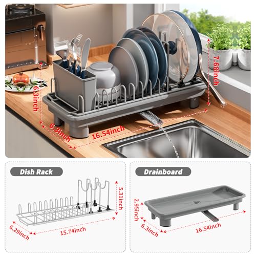 Small Dish Drying Rack (Gray)