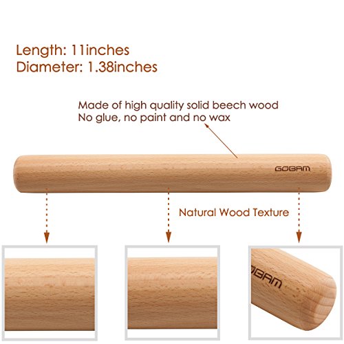Wood Rolling Pin (11*1.38inch)