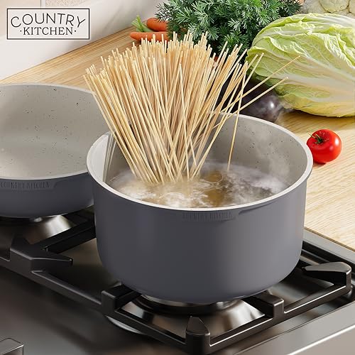 Cookware Set with Removable Handle (Grey/Ivory Wood Handle / Original)