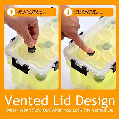 2.5 Gallon Drink Dispenser For Fridge (1+1.5 Gallon BLACK)