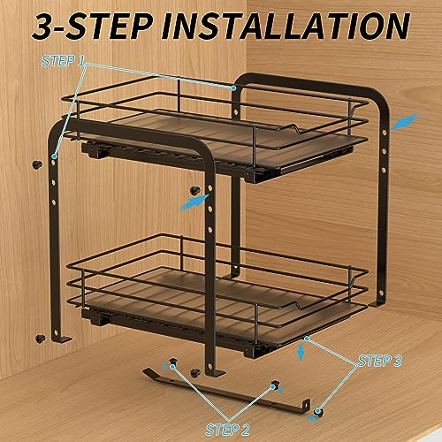 2 Tier Spice Rack (2 Tier,9.5''Wx10.5''Dx9.5''H)