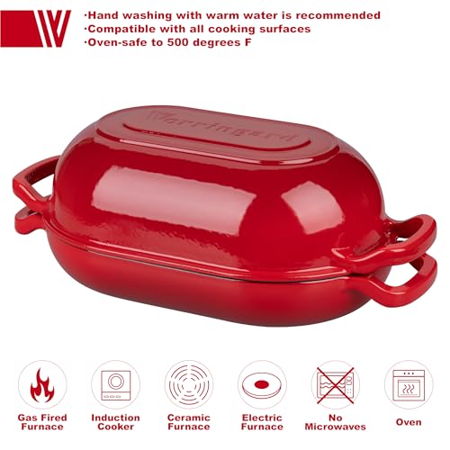 Enameled Cast Iron Sourdough Bread Oven (5 QT / Red)