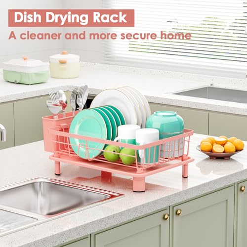 Dish Drying Rack (Pink)